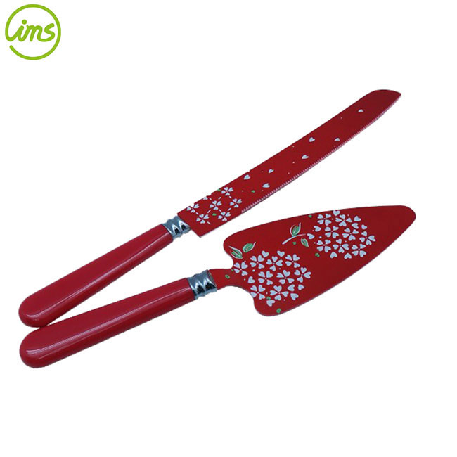 Juego para servir tartas, diseño de flores